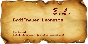 Brünauer Leonetta névjegykártya